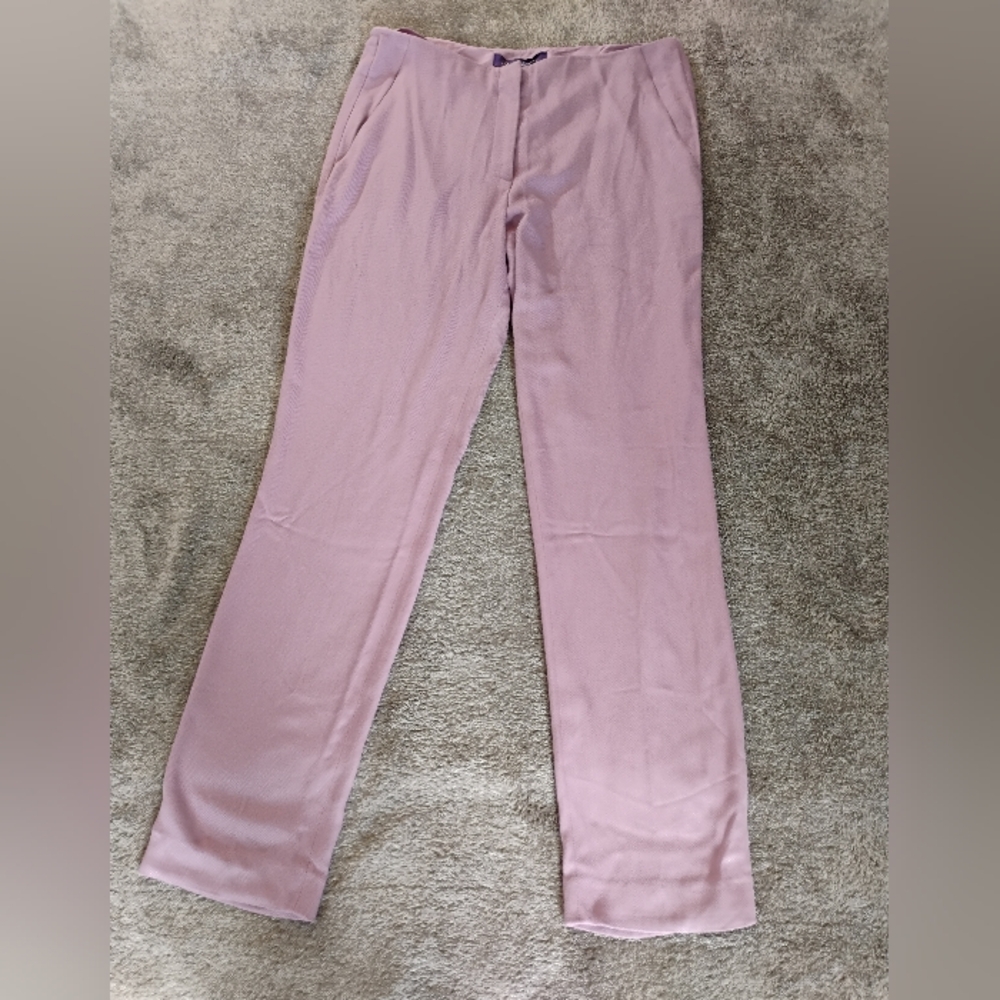Ralph Lauren Purple Label Lavender Lilac Flat Front Pants SS 2021